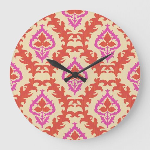 Central Asian Ornamental Seamless Motifs Large Clock