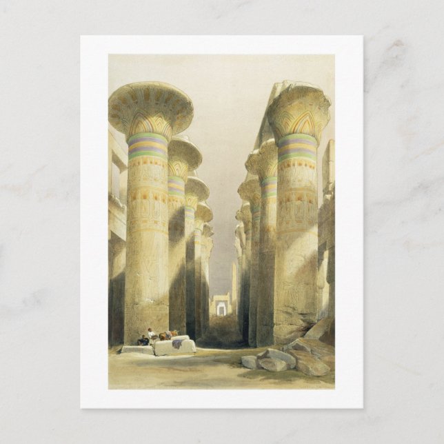 Central Avenue of the Great Hall of Columns, Karna Postcard (Front)