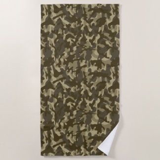 Central Camouflage Beach Towel
