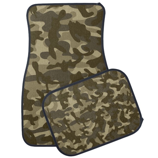 Central Camouflage Car Floor Mat (Set)