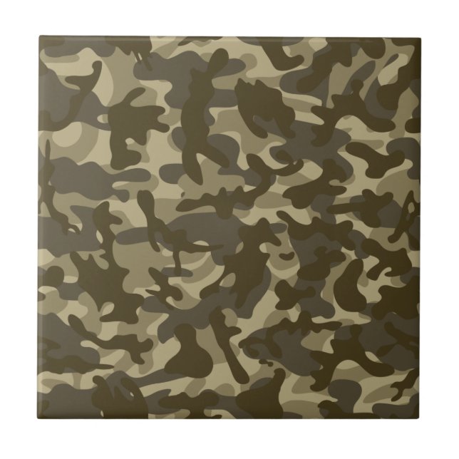 Central Camouflage Ceramic Tile (Front)