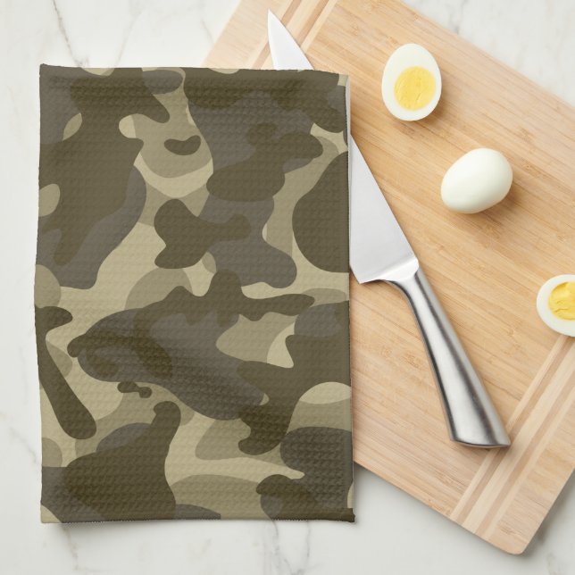 Central Camouflage Kitchen Towel (Quarter Fold)