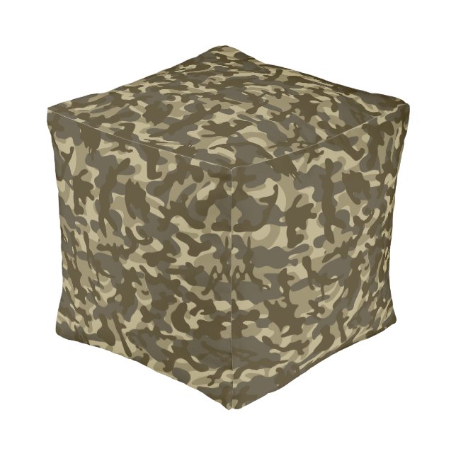 Central Camouflage  Pouf (Angled Back)