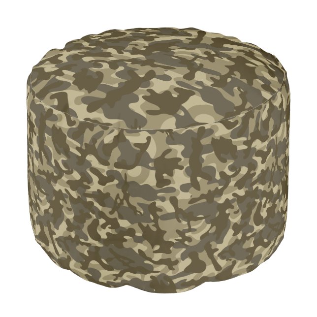 Central Camouflage  Pouf (Angled Front)