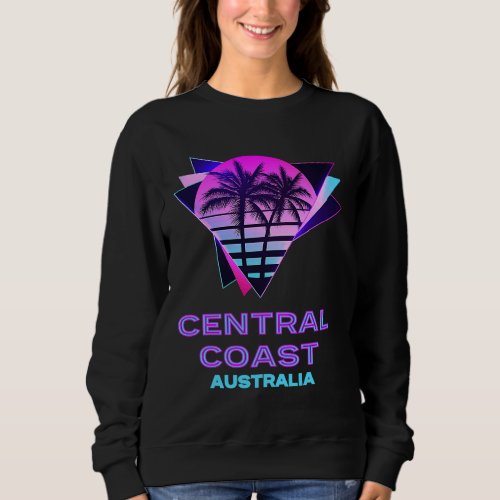 Central Coast Australia 80s Palm Tree Retro Vintag Sweatshirt