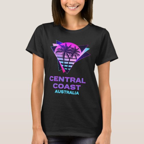 Central Coast Australia 80s Palm Tree Retro Vintag T_Shirt