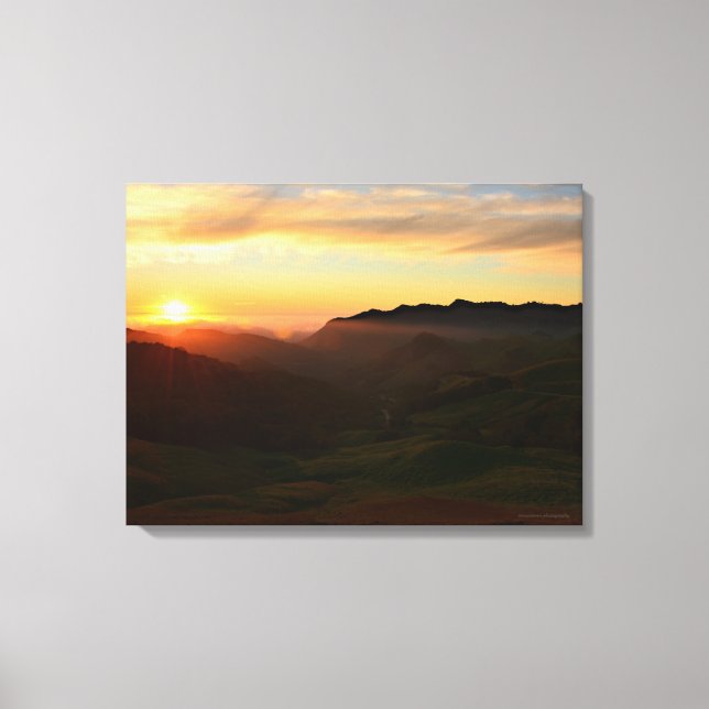 Central Coast Sunset Canvas Print (Front)