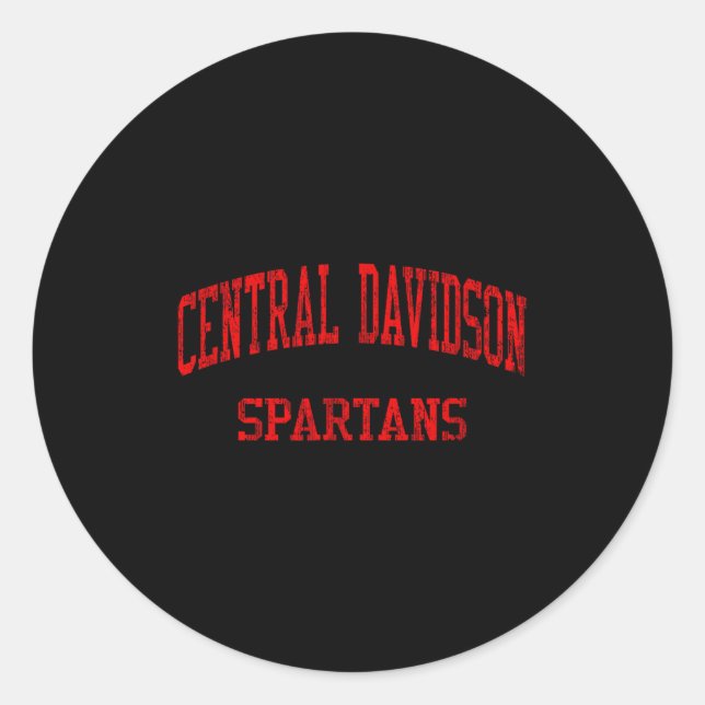 Central Davidson High School Hs Lexington Nc Vinta Classic Round Sticker (Front)