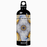 Central - Fractal Art Aluminum Water Bottle