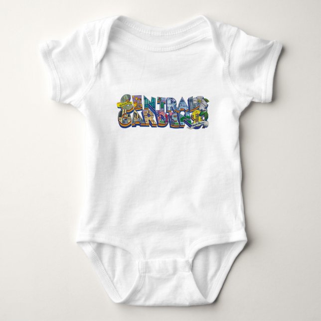 Central Gardens Mural Baby Bodysuit (Front)