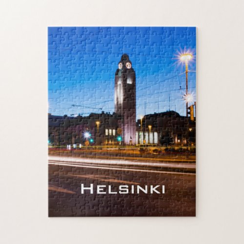 Central Helsinki during Blue Hour Jigsaw Puzzle