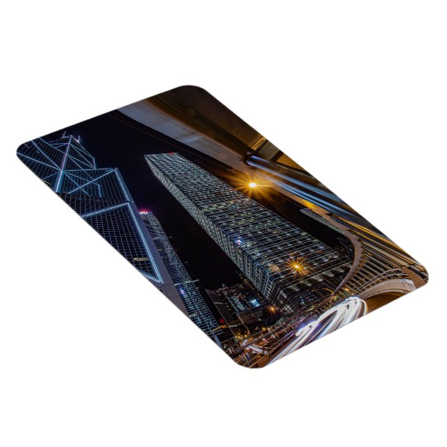 Central Hong Kong Night Photo Magnet for Kitchen (Right Side)