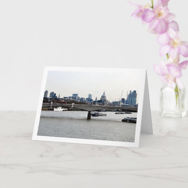 Central London Landscape Card (Orchid)