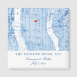 Central Manhattan Destination Wedding Favor Magnet<br><div class="desc">Celebrate your Manhattan wedding with this elegant navy blue New York City map-themed keepsake magnet. Perfect for iconic venues like the Rainbow Room, The Plaza Hotel, Central Park Boathouse, The Foundry, The St. Regis New York, Tribeca Rooftop, The Pierre, Gotham Hall, Cipriani 42nd Street, and The Metropolitan Club. This sophisticated...</div>