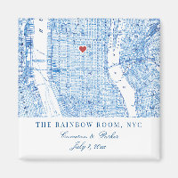 Central Manhattan Destination Wedding Favor Magnet