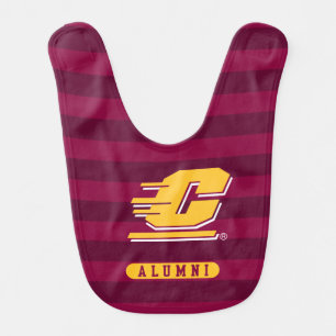 Central Michigan Alumni Stripes Baby Bib