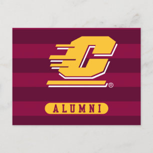 Central Michigan Alumni Stripes Invitation Postcard