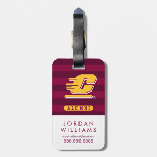 Central Michigan Alumni Stripes Luggage Tag