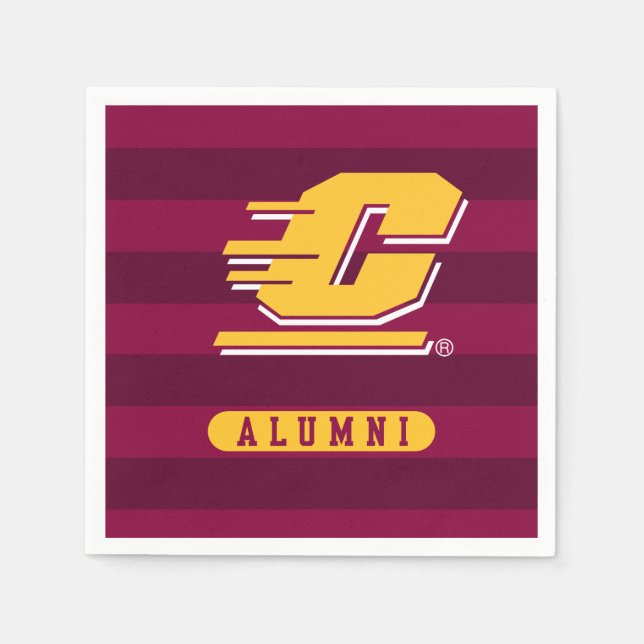Central Michigan Alumni Stripes Napkins (Front)