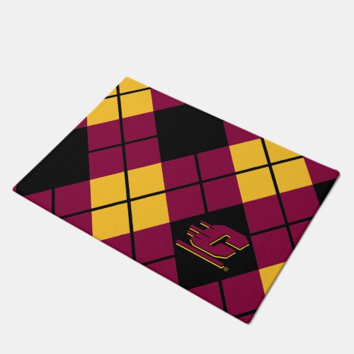 Central Michigan Argyle Pattern Doormat