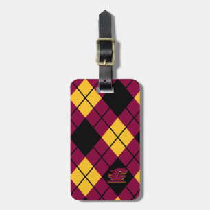 Central Michigan Argyle Pattern Luggage Tag