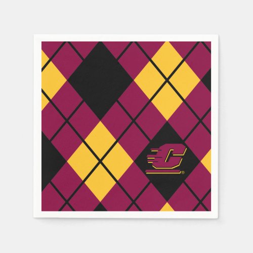 Central Michigan Argyle Pattern Napkins