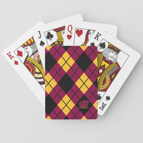 Central Michigan Argyle Pattern Playing Cards