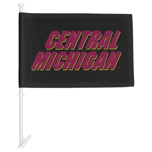 Central Michigan Carbon Fiber Pattern Car Flag