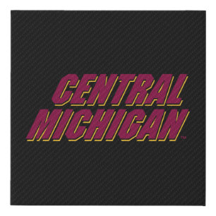 Central Michigan Carbon Fiber Pattern Faux Canvas Print