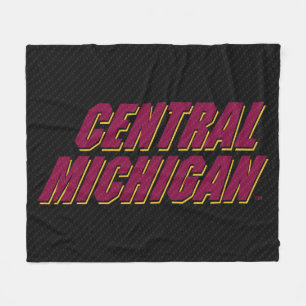 Central Michigan Carbon Fiber Pattern Fleece Blanket