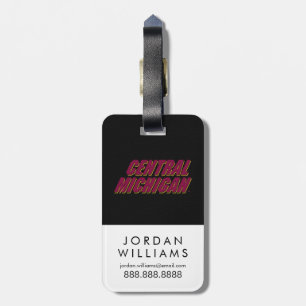 Central Michigan Carbon Fiber Pattern Luggage Tag