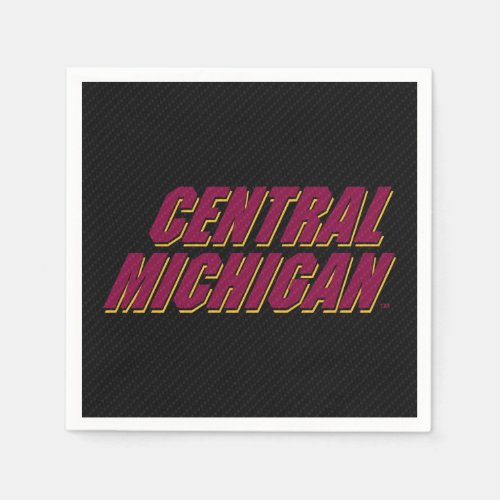 Central Michigan Carbon Fiber Pattern Napkins