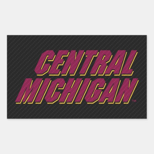 Central Michigan Carbon Fiber Pattern Rectangular Sticker