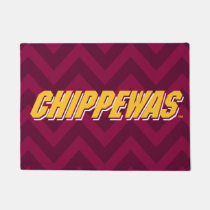 Central Michigan Chevron Pattern Doormat