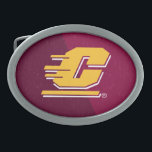 Central Michigan Color Block Distressed Belt Buckle<br><div class="desc">Check out these Central Michigan designs! Show off your CMU pride with these new University products. These make the perfect gifts for the Central Michigan University student, alumni, family, friend or fan in your life. All of these Zazzle products are customizable with your name, class year, or club. Go Chippewas!...</div>