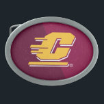 Central Michigan Color Block Distressed Belt Buckle<br><div class="desc">Check out these Central Michigan designs! Show off your CMU pride with these new University products. These make the perfect gifts for the Central Michigan University student, alumni, family, friend or fan in your life. All of these Zazzle products are customizable with your name, class year, or club. Go Chippewas!...</div>