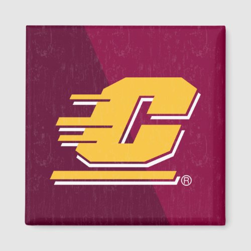 Central Michigan Color Block Distressed Magnet