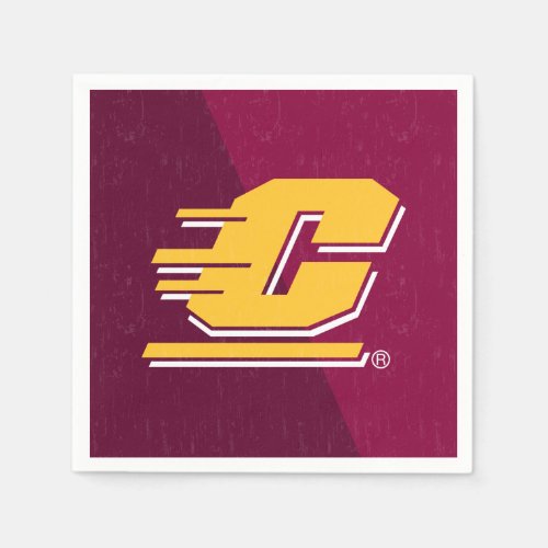 Central Michigan Color Block Distressed Napkins