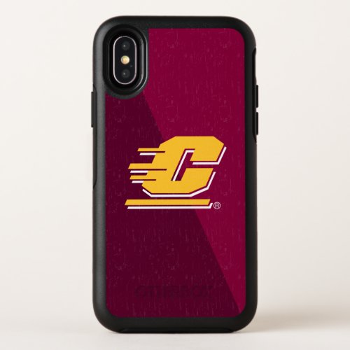 Central Michigan Color Block Distressed OtterBox Symmetry iPhone XS Case