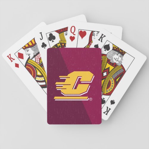 Central Michigan Color Block Distressed Playing Cards