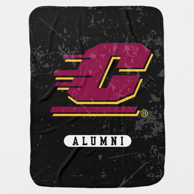 Central Michigan Distressed Baby Blanket (Front)