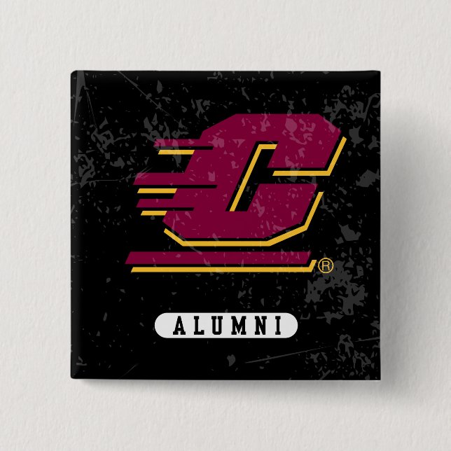 Central Michigan Distressed Button (Front)