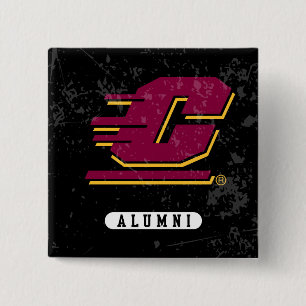 Central Michigan Distressed Button
