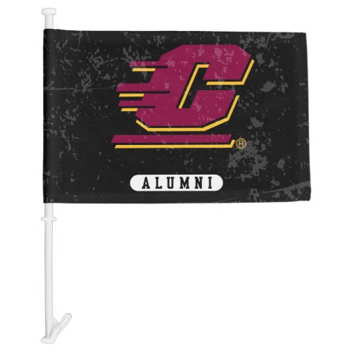 Central Michigan Distressed Car Flag