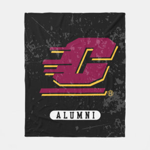 Central Michigan Distressed Fleece Blanket
