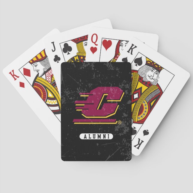 Central Michigan Distressed Poker Cards (Back)
