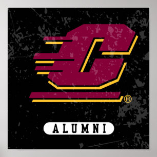 Central Michigan Distressed Poster