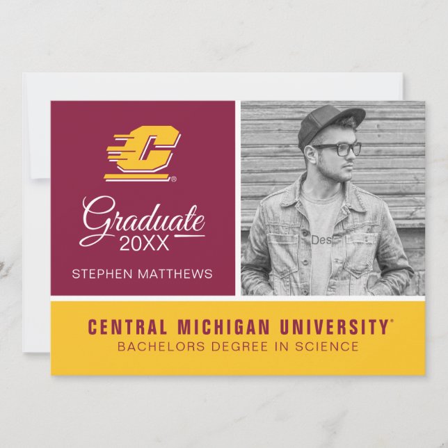 Central Michigan Graduate Invitation (Front)