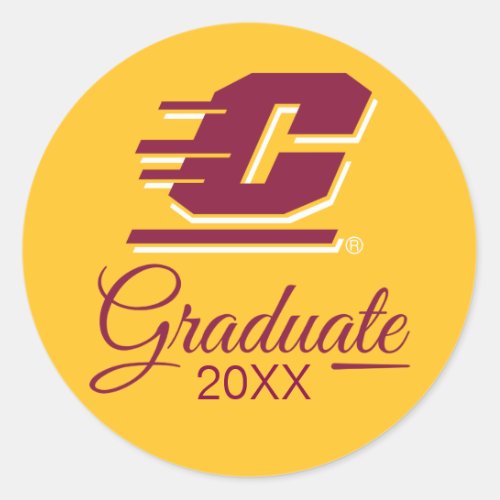 Central Michigan Graduation Classic Round Sticker