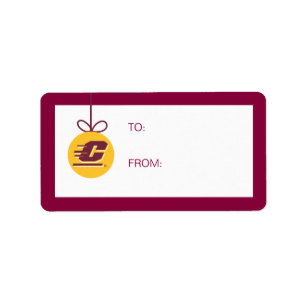 Central Michigan Holiday Label